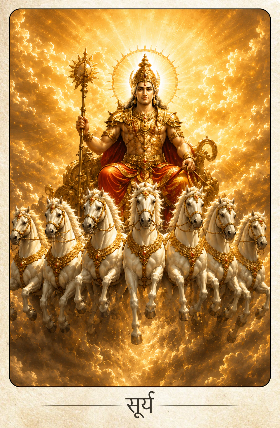 सूर्य — ज्योतिषग्रिड प्रश्न डेक का ग्रह कार्ड