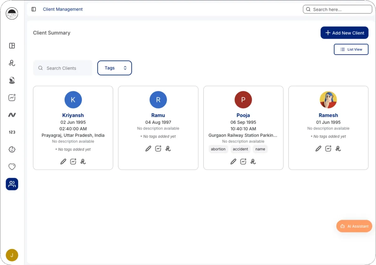 A complete client profile